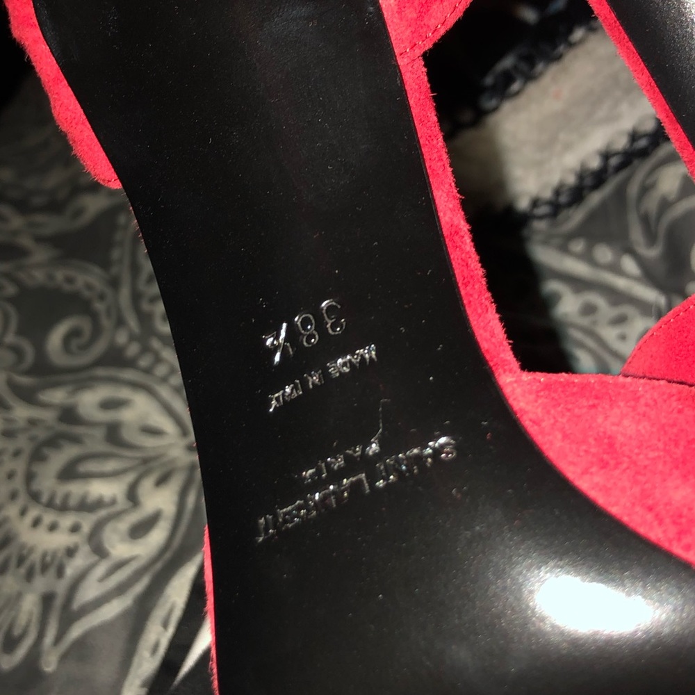 Saint Laurent heels, red adorable barely wore like new sooo sexy! - Picture 5 of 5